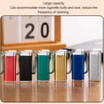 thumbnail image 3 of Mini  Ashtray, Compact Large Capacity Stylish Rectangular Anti Soot Flying Easy To Clean Metal Ashtray with Lid for Car Travel Red,Gold,Blue,Green,Black,Silver, 3 of 8