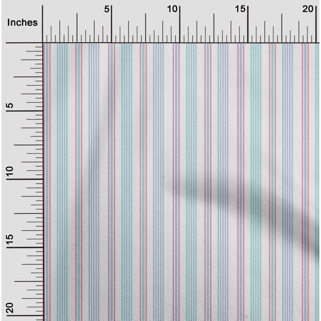 oneOone Tissu Polyester Lycra à Rayures Verticales Imprimé Tissu de Couture BTY 56 Pouces de Large