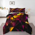 thumbnail image 2 of Erosebridal Futuristic Honeycomb Bedding Full Comforter Set, Abstract Geometry Down Comforter, Teens Adults, Breathable 3pcs, 2 of 8