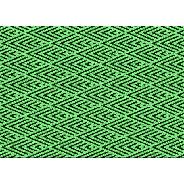 Ahgly Company Machine Washable Indoor Rectangle Transitional Deep Emerald Green Area Rugs, 5' x 7'