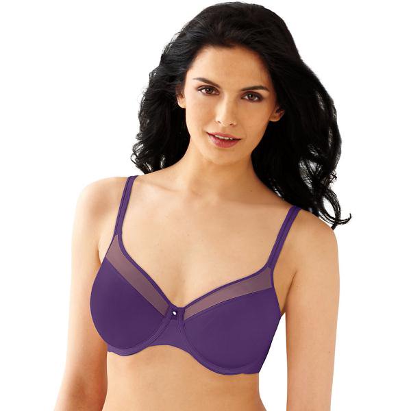 Bali Womens One Smooth U Ultra Light Illusion Neckline Underwire Bra, 40C