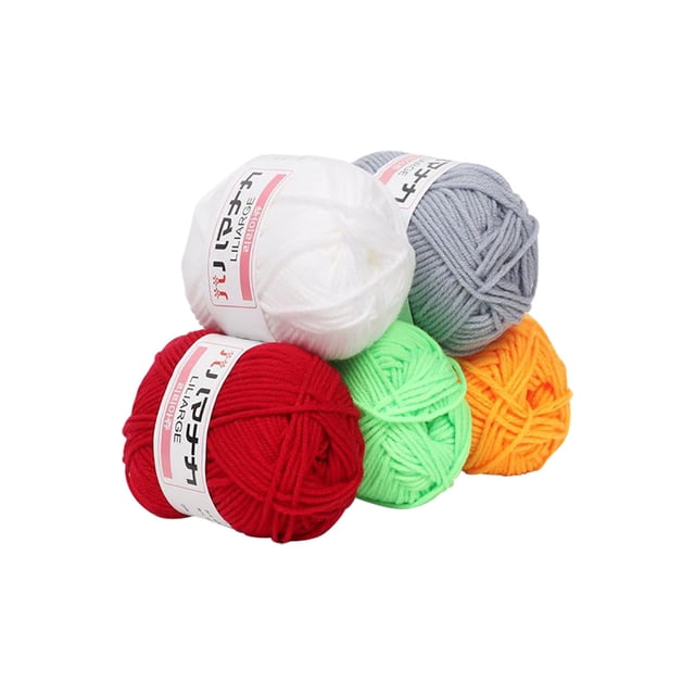 RXIRUCGD Home Decor 5PCS Acrylic Line Crochet Diy Medium Thick Cushion Doll Hook Shoes Line Wool
