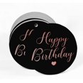 thumbnail image 2 of Inkdotpot 100 Pack Real Rose Gold Foil Paper Tag Happy Birthday Favor Hang Tag, 2 of 6