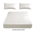 thumbnail image 3 of Qiopertar Fitted Sheet, Non-Slip Double Bed Fitted Sheet with All-Inclusive Elastic Pocket, Soft Fiber Bed Cover for Mattress Protection, 3 of 6