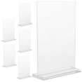 thumbnail image 1 of IDEANATEGRATE 6pcs Poster Stands For Display Transparent Acrylic Sign Holder For Business Cards, 1 of 8