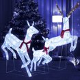 thumbnail image 1 of Gymax 3 PCS Christmas Lighted Reindeer Family Set w/255 Cold W/ LED Lights Stakes, 1 of 10