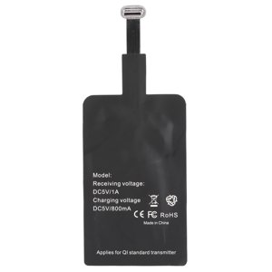 Fdit Qi Type C Récepteur de charge sans fil Micro universel USB Adaptateur chargeur pour téléphone,Qi Type C Micro USB Plaque de chargement, Micro USB Adaptateur de chargeur sans fil rapide de type C