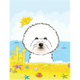 thumbnail image 1 of Carolines Treasures BB2085CHF Bichon Frise Été Plage Toile Maison Drapeau, 1 of 4