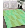 thumbnail image 3 of Ahgly Company Tapis de Zone Rond Vert Transitionnel pour Intérieur Lavable à la Machine, 3 Pieds Rond, 3 of 7