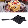 thumbnail image 1 of Heart Shape Waffle Maker Pan Non Stick Double Sided Baking Pan Breakfast  Maker Small Kitchen Appliances, 1 of 7