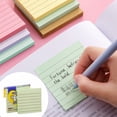 thumbnail image 2 of Jierger 3x3 Inch Lined Sticky Notes, 100 Sheets Self-Stick Notepads for School, Office, Home Desk, Graduation Party Planning, Notebook Marking, Easy to Post Accessories, 2 of 9
