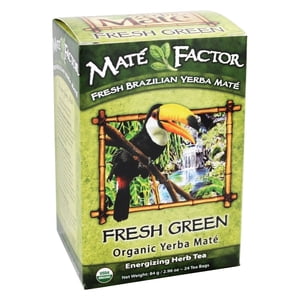 Mate Factor - Yerba biologique Mate Thé aux herbes en énergie vert frais - 24 Sacs à thé