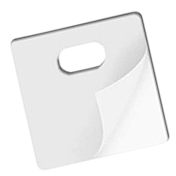 Self Adhesive Clear Blind Repair Patches, Heavy Duty Vinyl Slat Fixers, Replacement adhesive tabs for mending PVC and fabric vertical blind panel track systems,White_2 Pcs
