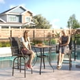thumbnail image 2 of Outsunny Outdoor Swivel Bar Stools - Set of 2, High Back Curved Armrests, 2 of 10