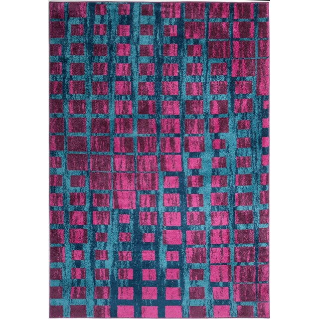Ladole Rugs Pink Turquoise Blue Indoor Outdoor Area Rug Mat Carpet Runner for Living Bed room Entry way Patio Small Medium Large Long Non Slip Skid Size 3x5. 4x6, 5 x 8, 7 x 10, 9 by 12, 11 feet ft