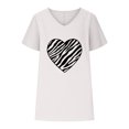 thumbnail image 4 of LSLJS Women V-neck Imprimé T- Mode Confortable Cadeaux Blouses Tops, pour Femme Women, 4 of 5