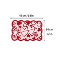thumbnail image 3 of Oleegame Napperon 2 Pcs Saint-Valentin Amour Drapeau de Table Décoration de Souper Nappe de Saint-Valentin Drapeau de Table Rouge Drapeau de Table en Dentelle Rouge, 3 of 7