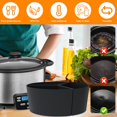thumbnail image 3 of 3Pcs Slow Cooker Divider Liner Reusable Slow Cooker Divider Insert Heat Resistant Silicone Slow Cooker Divider for 6 QT Pot Kitchen Cooking, 3 of 8