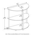 thumbnail image 3 of FURINNO Frans Turn-N Half Round Console Table with Stainless Steel Tubes, Black Oak, 3 of 4