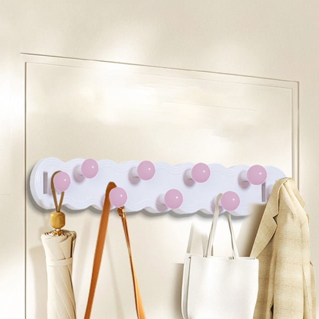 EGNMCR Strong Adhesive Hanging Hook Nine Hooks Suitable For Rental Houses And Kitchens No Installation Required Efficient Adhesion Plastic Paste hook