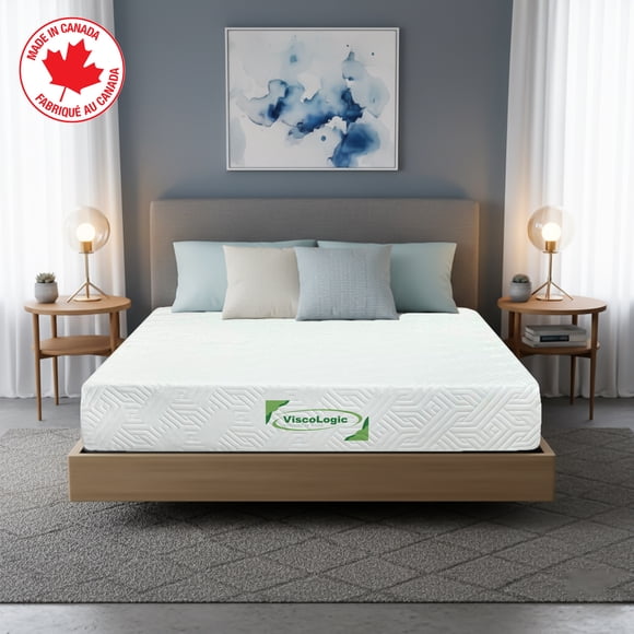 ViscoLogic 6 Inch Twin Mattress Made in Canada Pressure Relieving Premium Foam Medium Firm Mattress Perfect for Adults, Kids, Bunk Bed CertiPUR-US®