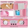 thumbnail image 4 of Costway Kid's Pretend Play Kitchen Toddler Kitchen Playset with Blackboard Pink, 4 of 10