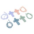 thumbnail image 3 of 4PCS Silicone  For Infant & Baby, Baby   Silicone Teething Relief  Colorful Infant Chew Toy With Lanyard, 3 of 8