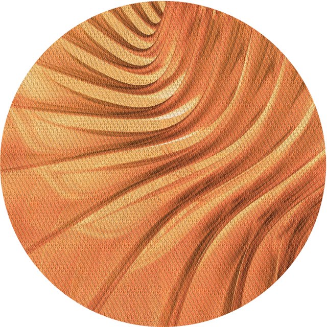Ahgly Company Machine Washable Indoor Round Transitional Orange Red Orange Area Rugs, 3' Round
