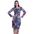 thumbnail image 1 of Moomaya Womens Full Sleeve Printed Midi Length Printed Bodycon Dress, 1 of 6