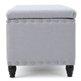 thumbnail image 4 of Aurla Contemporary Fabric Storage Ottoman, Light Gray, 4 of 9