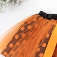 thumbnail image 5 of MIASHUI Tutus pour Tout-Petits et Petites Filles Robe de Danse Ballet Patchwork à Pois avec Épingles à Cheveux, Orange, 2-4 Ans, 5 of 5