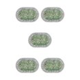 thumbnail image 2 of Youkk Bathroom Rugs Water Absorbent Floor Bath Mat Carpet Chrysanthemum Oval 40x60cm 5Set, 2 of 6