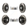 thumbnail image 1 of Transit Auto Front Rear Ceramic Pads and Coated Drilled Slotted Disc Brake Rotors Kit for Car Toyota Camry Lexus ES350 Avalon ES300h KDA-101739, 1 of 8