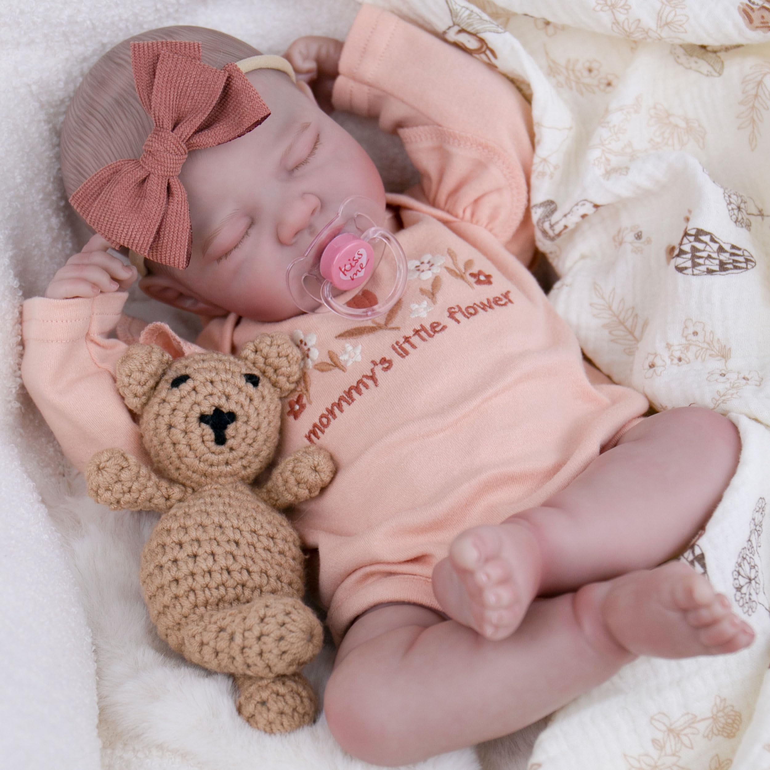 EKOKIZ Lifelike Reborn Baby Dolls, 20-Inch Realistic Baby Doll