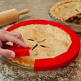 thumbnail image 2 of Adjustable Silicone Pie Crust Shield Pie Protectors, Food-safe Silicone, Fit 8.5" - 11.5" (Red), 2 of 9