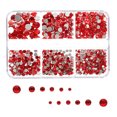 thumbnail image 1 of Flatback Rhinestones Red Rhinestone 1 Box 2.95x1.97x0.39In, 1 of 7