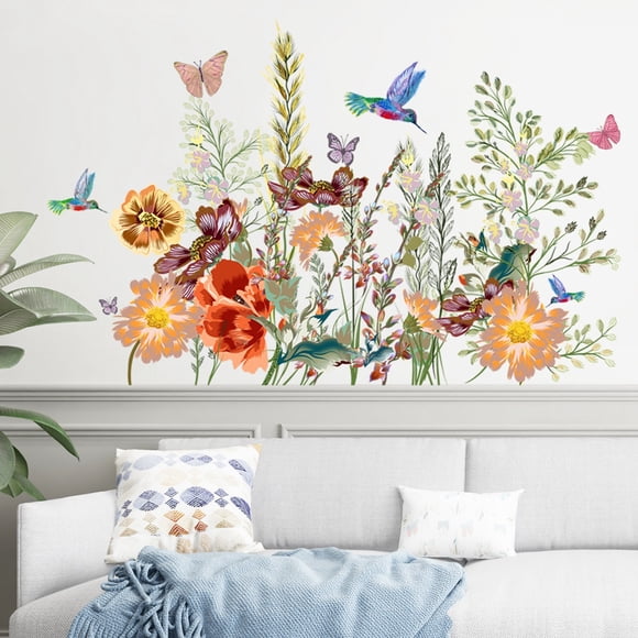 TIMIFIS Wall Stickers Flower Wall Stickers Living Room Bedroom Background Wall Stickers Home Decor