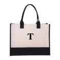 thumbnail image 1 of TopLLC Canvas Bag With Adjustable Zipper Strap For Initial And Makeup Bags, Women's Birthday Gift, 1 of 1