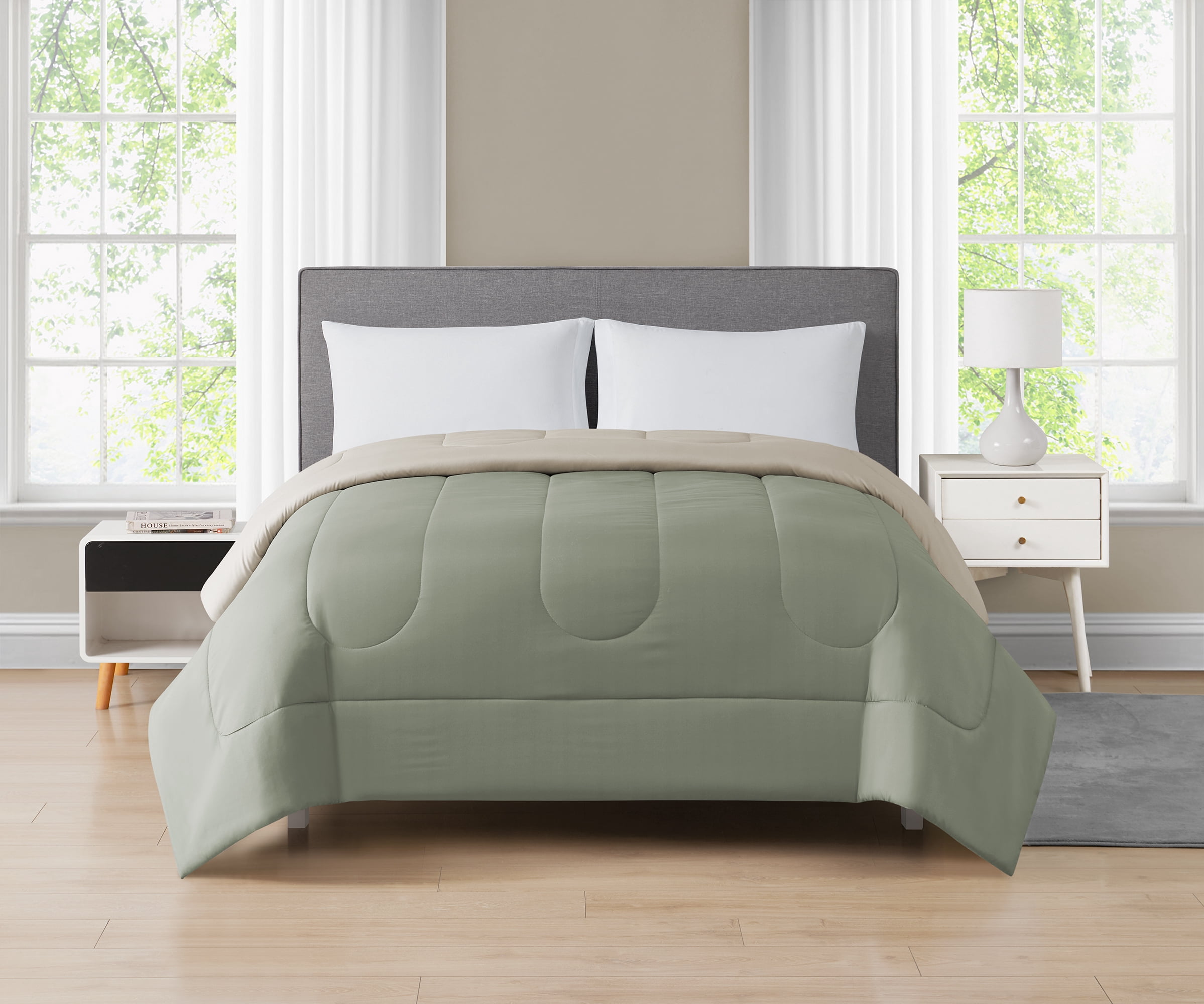 Mainstays Couette Vert Reversible Double/Grand