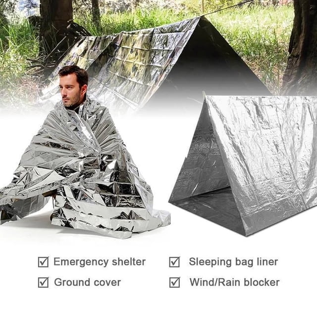 Tyidzon Couverture d'Urgence Couverture Spatiale Couverture de Survie Couverture Thermique d'Urgence pour l'Extérieur, Camping, Course, Randonnée, Survie, Marathons, Premiers Soins