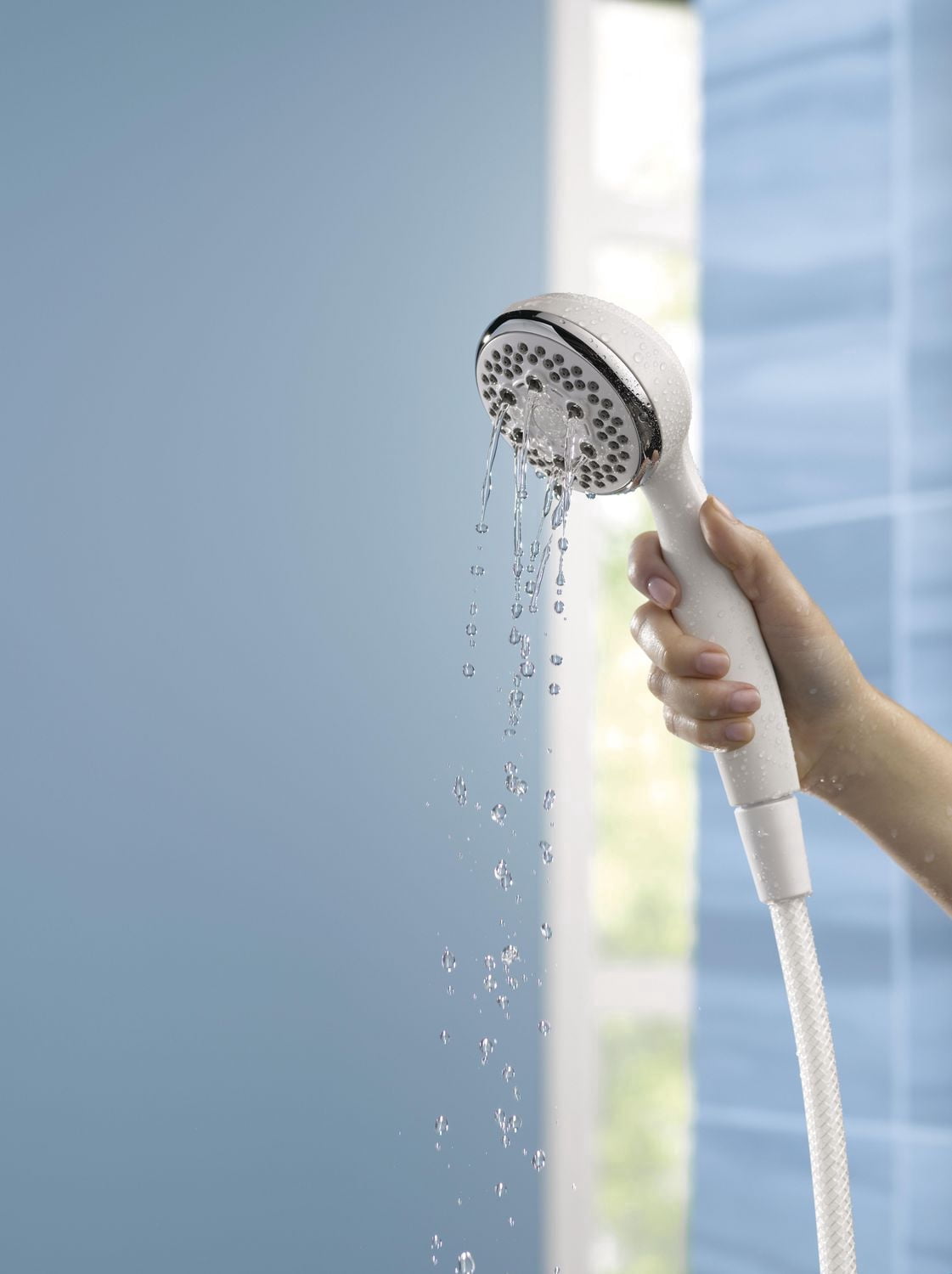 Peerless 4-Setting Hand Shower in White and Chrome