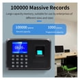thumbnail image 4 of Biometric Fingerprint Attendance Machine Smart Fingerprint Time Attendance Machine Time Clocking Recorder Employee Worker Device ,Accurate Calculations, 4 of 8