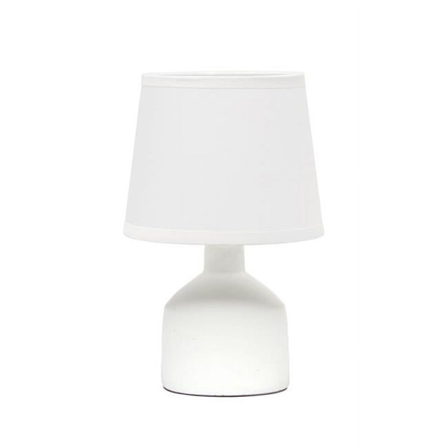 Simple Designs LT2080-OFF Mini Lampe de Table en Céramique Bocksbeutal, Blanc Cassé