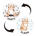 thumbnail image 1 of EZLIFE Dishwasher Magnet Clean Dirty Sign Farmhouse Rustic Wood Design Black andWhite[, 1 of 3