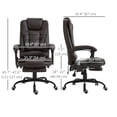 thumbnail image 3 of Vinsetto Chaise de Bureau de Massage, Chaise de Bureau en Cuir PU avec Repose-Pieds, Brun, 3 of 10