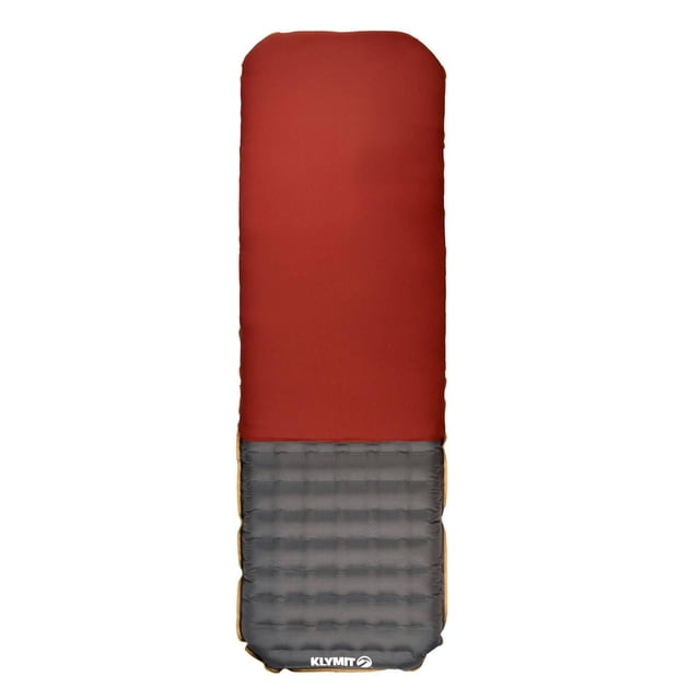 Klymit Matelas de Couchage Klymaloft Isolé Régulier en Rouge avec une section Inférieure Grise de Chambres à air I-beam, Fabriqué en Tissu polyester Extensible Doux, Isolé pour le camping Quatre Saisons avec ASTM R-Value 7.0, Mettant en Vedette le logo Klymit, Idéal pour un Sommeil et un camping en Plein air Confortables.