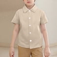thumbnail image 2 of Chemises à Boutons pour Garçons Chemise Habillée pour Garçons Chemise à Boutons Chemise Formelle pour Garçons Chemises d'Uniforme pour Garçons French Toast 7-8 Ans, 2 of 5
