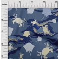 thumbnail image 2 of oneOone Tissu en Coton Cambric Bleu Sarcelle pour Robe de Mer Tissu Imprimé au Mètre 56 Pouces de Large, 2 of 4