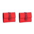 thumbnail image 3 of pitrice Leather Women Purse Rectangular Trifold for Zipper Hasp Stylish Card Holder Photo Folder Wallet Notecase Birthday Gift Red 2Set, 3 of 6