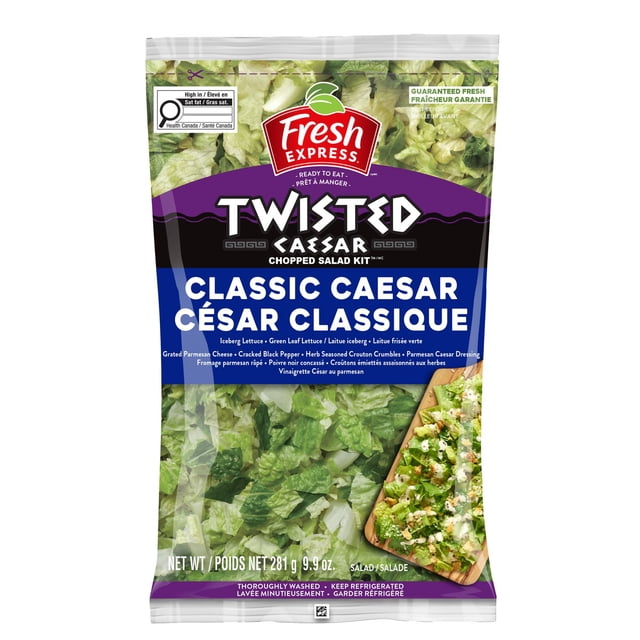 Fresh Express Twisted Caesar Classic Caesar Chopped Salad Kit, 281 g
